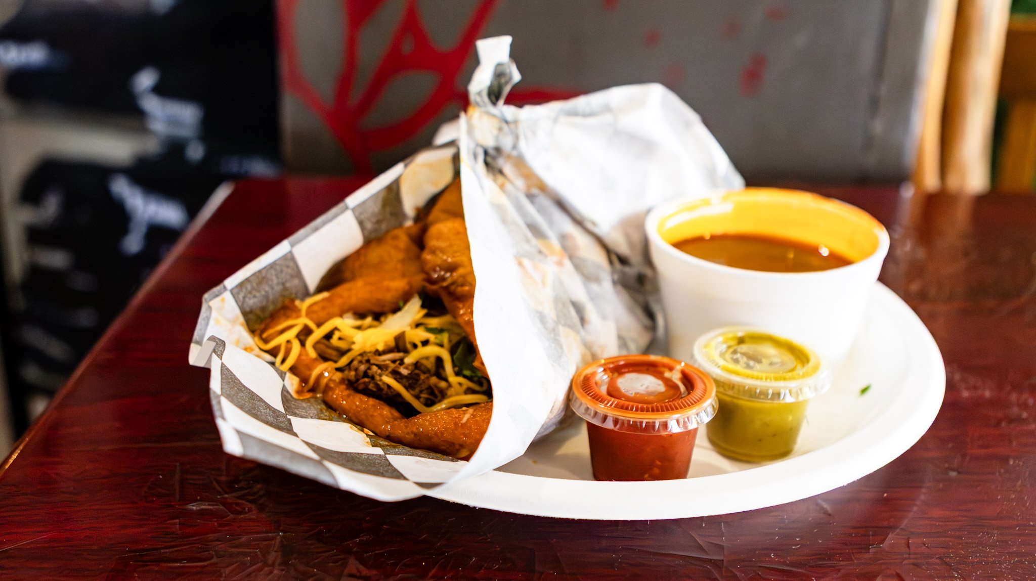 Loaded fry bread taco at Fry Bread House